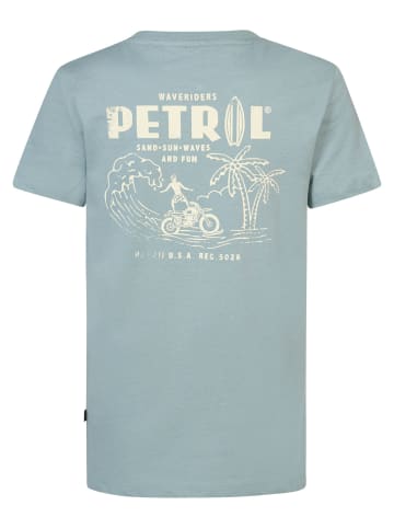 Petrol Industries T-Shirt mit Rückenaufdruck Beachdrive in Blau