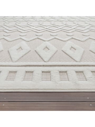 KADIMA DESIGN Teppich Kurzflor Struktur Wohnzimmer in Creme