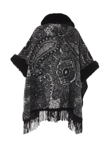 fraully Poncho in Schwarz