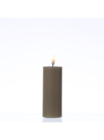 Deluxe Homeart LED Kerze Mia Echtwachs flackernd H: 12,5cm D: 5cm in sandfarben