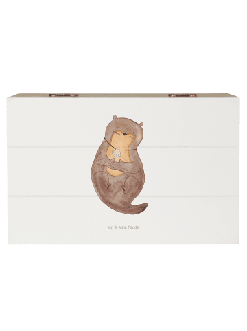 Mr. & Mrs. Panda Geschenkbox Otter Muschel ohne Spruch in Weiß