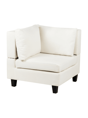 Beliani Sofaelement UNSTAD in Weiß/Schwarz - (W) 76 x (H) 72 x (L) 76 cm