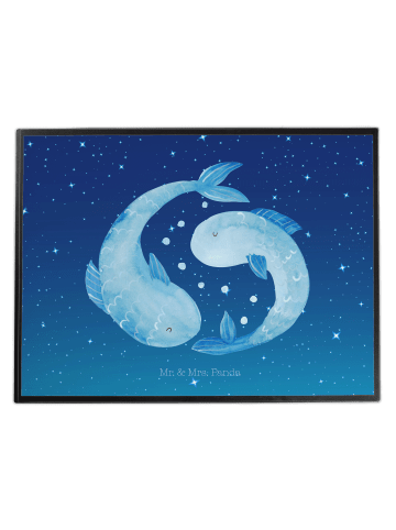 Mr. & Mrs. Panda Schreibtischunterlage Sternzeichen Fische ohne ... in Sternenhimmel Blau