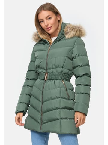 Threadbare Winterjacke THB Roo Belted Puffer Jacket in Grün