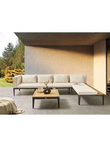 Beliani 2-tlg Sitzgruppe BRACCIANO in Beige/Schwarz/Braun