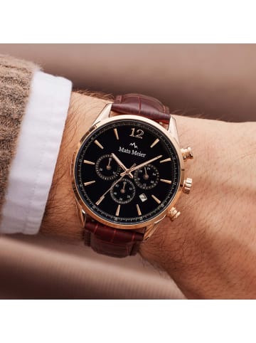 Mats Meier Chronograph Grand cornier in Braun