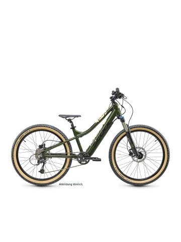 S'COOL E-Kinderfahrrad -  e-troX race 26 Zoll  9-Gang | ab 10 Jahre - Olive/Beige