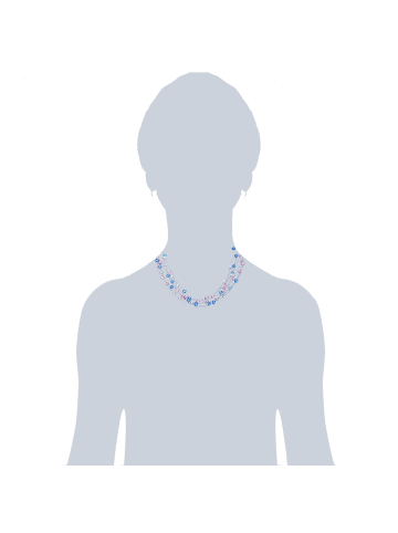 Valero Pearls Perlen-Kette Sterling Silber Süßwasser-Zuchtperle in multicolor