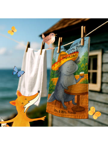 Mr. & Mrs. Panda handtuch baumwolle Axolotl Tequila Design mit S... in Weiß