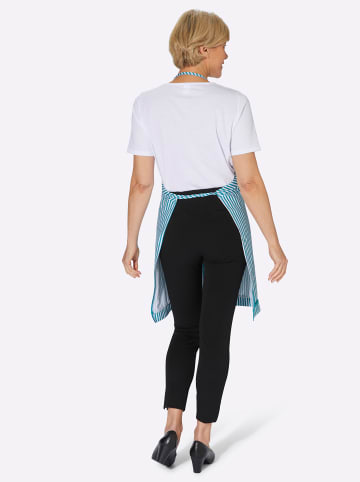 WITT WEIDEN Latzschürze in türkis-gestreift