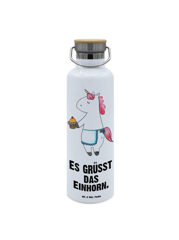 Mr. & Mrs. Panda Auslaufsichere Trinkflasche Einhorn Muffin mit ... in Weiß