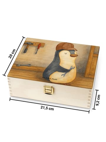 Mr. & Mrs. Panda Holz Teebox Wenn Papa es nicht reparieren kann,... in Weiß