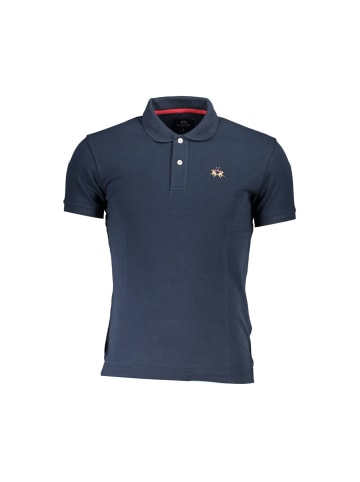 La Martina Blau Baumwolle Herren Polo Hemd
