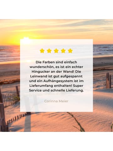 MuchoWow Leinwand bilder Sonnenuntergang Strand (BxH)