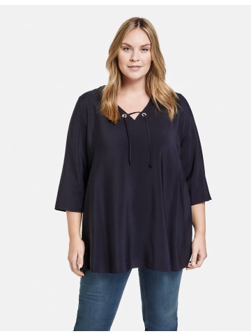 SAMOON Bluse 3/4 Arm in Navy