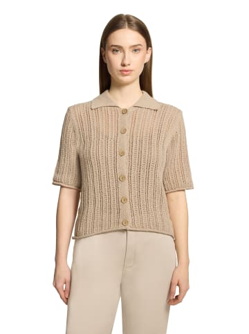 CARTOON Sommer-Strickjacke mit Knopfleiste in Pearl Vanila
