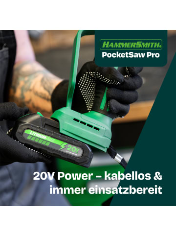 Hammersmith Kettensäge PocketSaw Pro inkl. Teleskopstiel in Grün