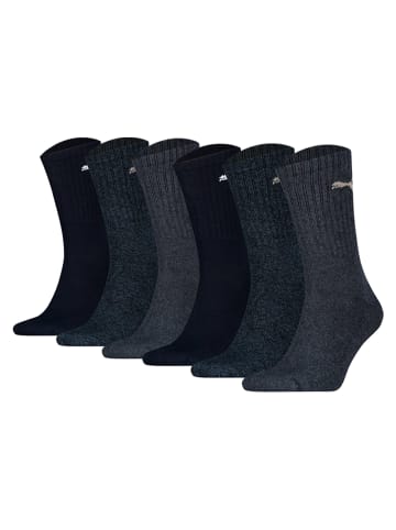 Puma Socken 6er Pack in Dunkelblau/Blau/Hellblau