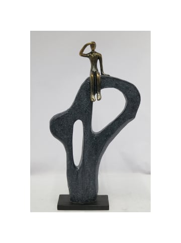 GILDE Skulptur Blick in die Ferne bronzefarben - (H) 47 cm