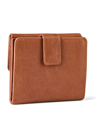 Esquire Chicago Geldbörse Leder 10 cm cognac