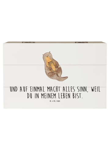 Mr. & Mrs. Panda Schatulle Otter Kind mit Spruch in Weiß