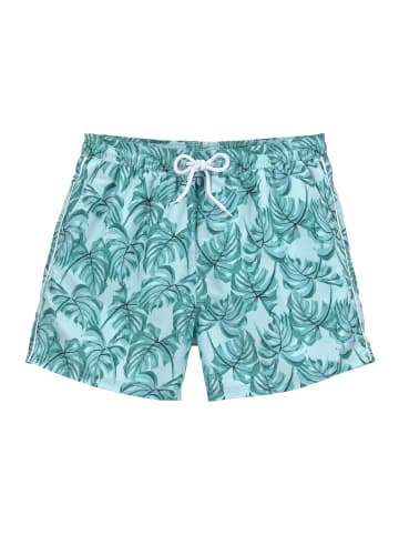 H.I.S Badeshorts in türkis bedruckt