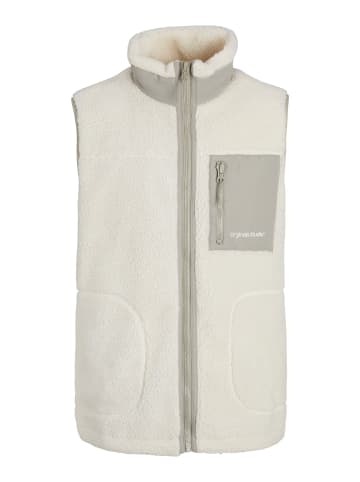 Jack & Jones Teddyfell Weste in Cloud Dancer