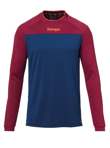 Kempa Longsleeve PRIME LANGARMSHIRT in deep blau/deep rot