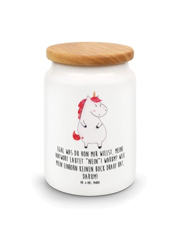 Mr. & Mrs. Panda Vorratsdose Einhorn Wut mit Spruch in Weiß
