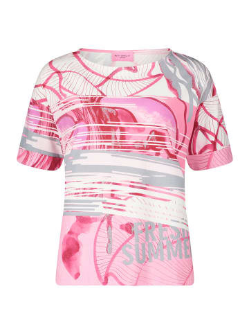 Betty Barclay Printshirt mit Ärmelaufschlag in Pink/Grey