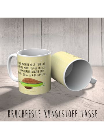 Mr. & Mrs. Panda Kinderpott Avocado Yoga mit Spruch in Gelb Pastell