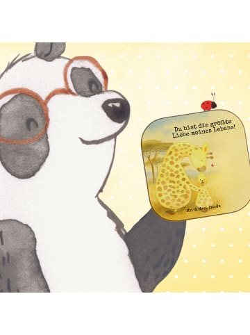 Mr. & Mrs. Panda Getränkeuntersetzer Giraffe Kind Design mit Spruch in Weiß