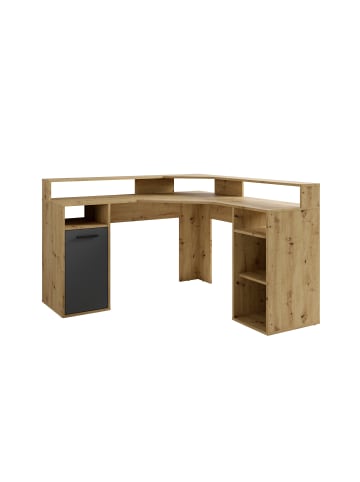 byLiving Schreibtisch FOX in Artisan Eiche (Eiche-Optik) - B 139, H 90,8, T 139 cm