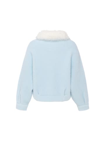 NAEMI Women Cardigan in Light Blue Offwhite