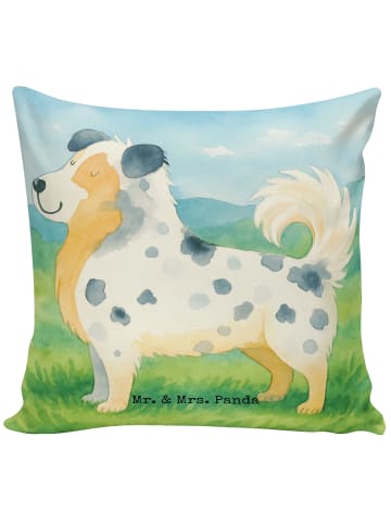 Mr. & Mrs. Panda Kopfkissen Hund Australien Shepherd Design ohne... in Weiß