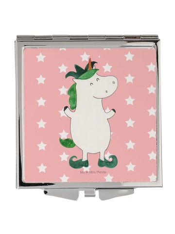 Mr. & Mrs. Panda Klappspiegel Einhorn Joker ohne Spruch in Rot Pastell