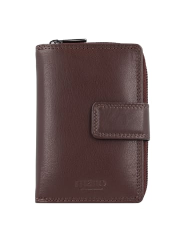 mano Donna Giulia Geldbörse Leder 13 cm in dunkelbraun
