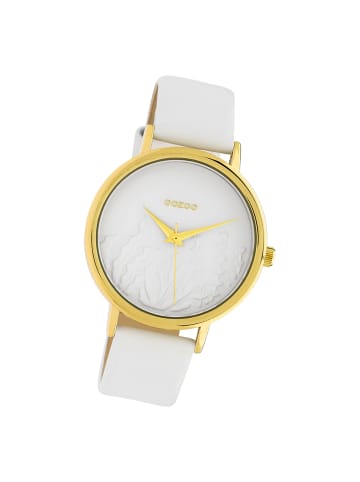 Oozoo Analog-Armbanduhr Oozoo Timepieces weiß mittel (ca. 36mm)
