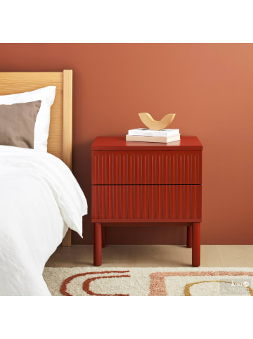 home24 Nachtkommode Holov in Rot