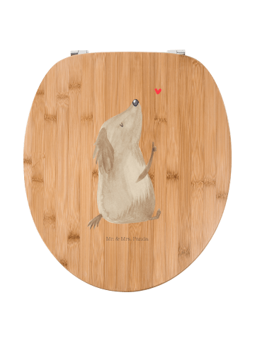 Mr. & Mrs. Panda Toilettenbrille Hund Liebe ohne Spruch in Braun