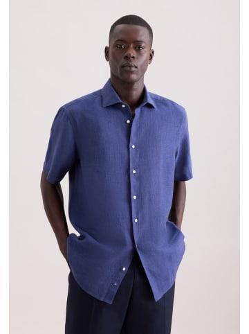 Seidensticker Leinenhemd Regular in Dunkelblau