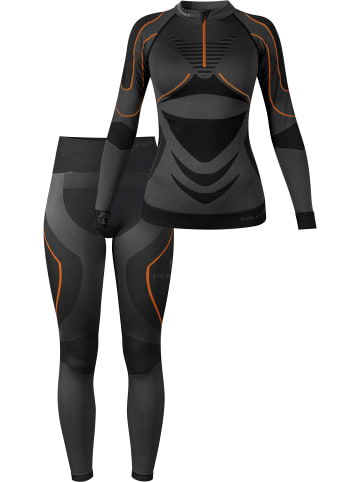 Polar Husky Damen Funktionsunterwäsche Set in Orange