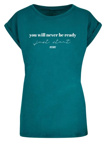 Merchcode Merchcode Damen Ladies Just Start T-Shirt in teal