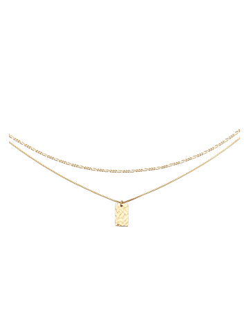 Elli Halskette 925 Sterling Silber Plättchen in Gold