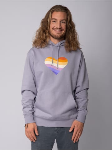 wat? Apparel Sweatshirt Rainbow Heart in Lavender