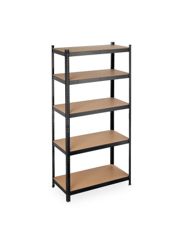 relaxdays 2x Schwerlastregal in Schwarz - (B)90 x (H)180 x (T)45 cm