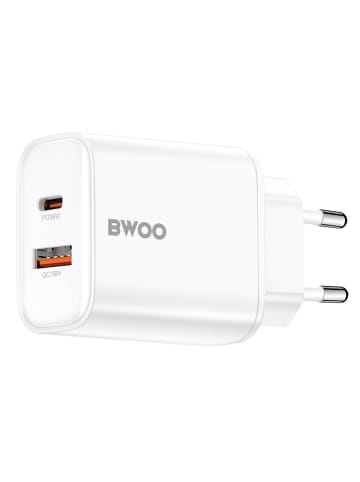 Wisam BWOO CDA207 PD 36W Wandladegerät 1x USB-A + USB-C Anschluss weiß