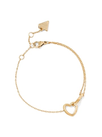 Guess Damen-Armband Infinity Herz Goldfarben S