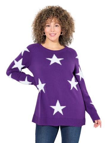 Ulla Popken Pullover in dunkles violett