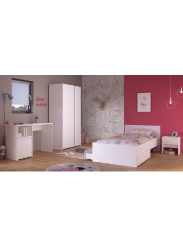 Parisot Kinderzimmer weiß, grau oder rosa, Komplett-Set 4-teilig mit Stauraum